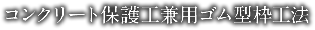 コンクリート保護工兼用ゴム型枠工法
