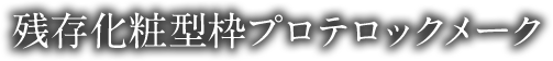 残存化粧型枠プロテロックメーク