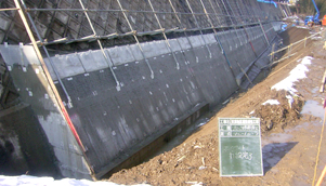 天津地区堤防補強工事の画像が表示されています。